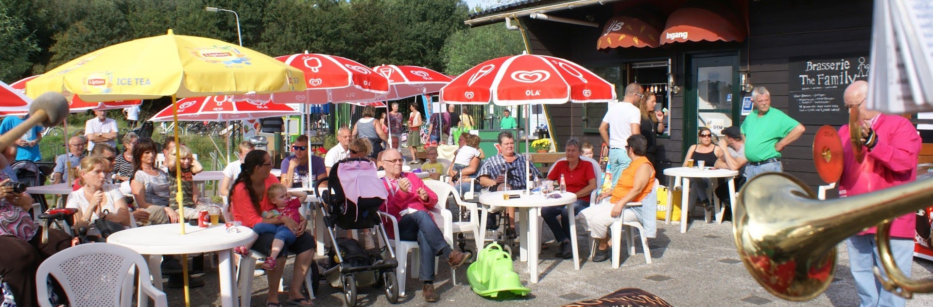 gezellig op het terras