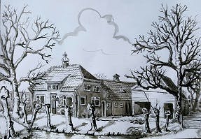 Oude boerderij die binnenkort afgebroken wordt 