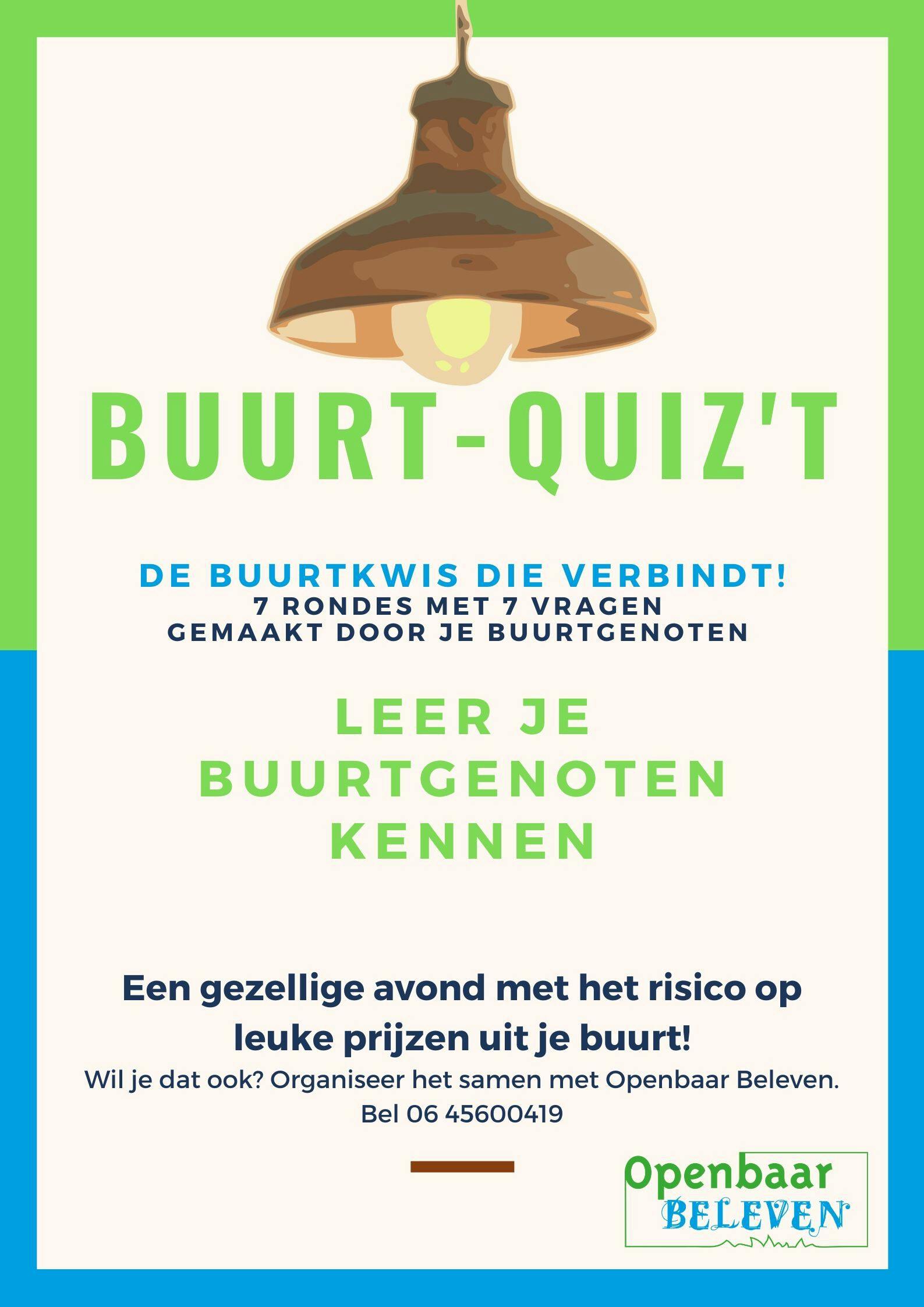 Op een gezellige manier mensen verbinden? De (ABCD) buurt-Quiz't!