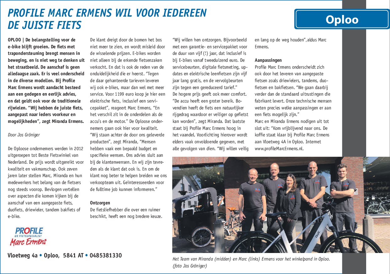 handleiding Wegrijden deugd Profile Marc Ermens wil voor iedereen de juiste fiets | in berichten op  SamenSintAnthonis.nl