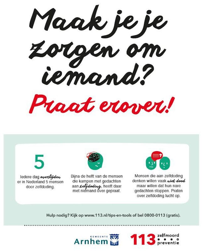 Maak je je zorgen om iemand? Praat erover! | in berichten op MijnSpijkerkwartier.nl Maak Je Je Zorgen Om Iemand? Praat Erover! | In Berichten Op Mijnspijkerkwartier.Nl