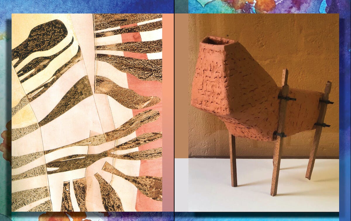 Expositie van keramiek en pigmentcollages in het Kerkje van Persingen