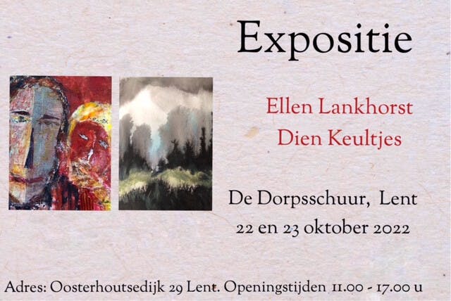 Expositie van schilderijen van Ellen Lankhorst en Dien Keultjes