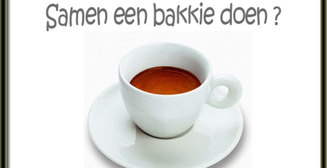 Samen een lekker bakkie doen?  