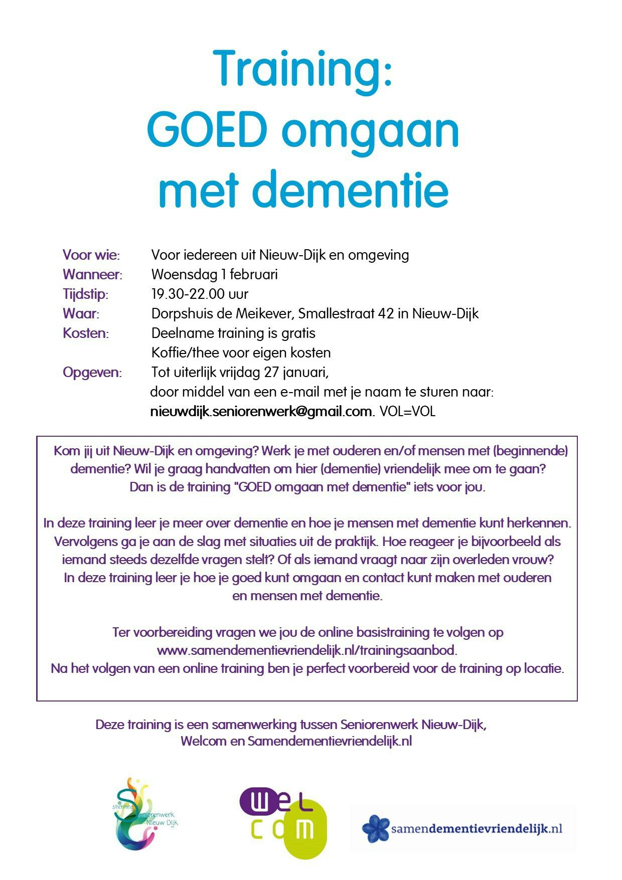 Veilig Bergbeklimmer Terminologie Training: GOED omgaan met dementie | in berichten op digiDIEK.nl