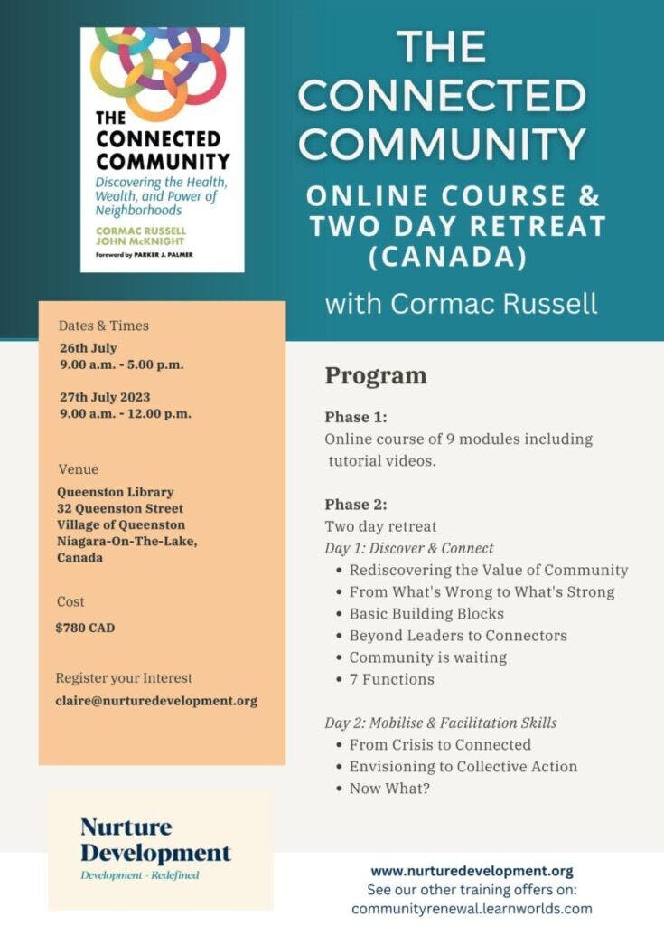 The Connected Community Two Day Retreat in Canada