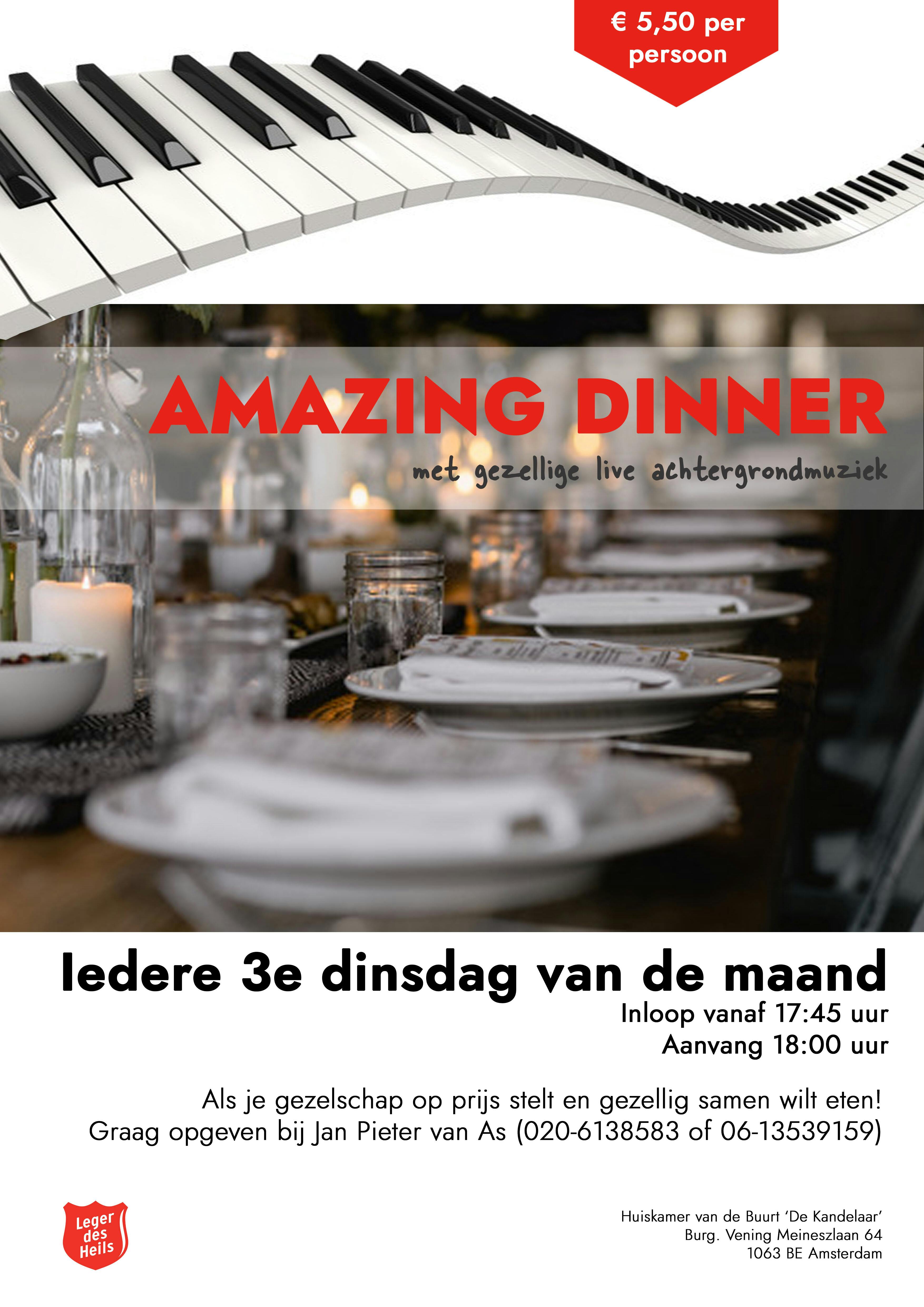 domineren verlangen Consumeren Amazing dinner | in agenda Westersite.nl