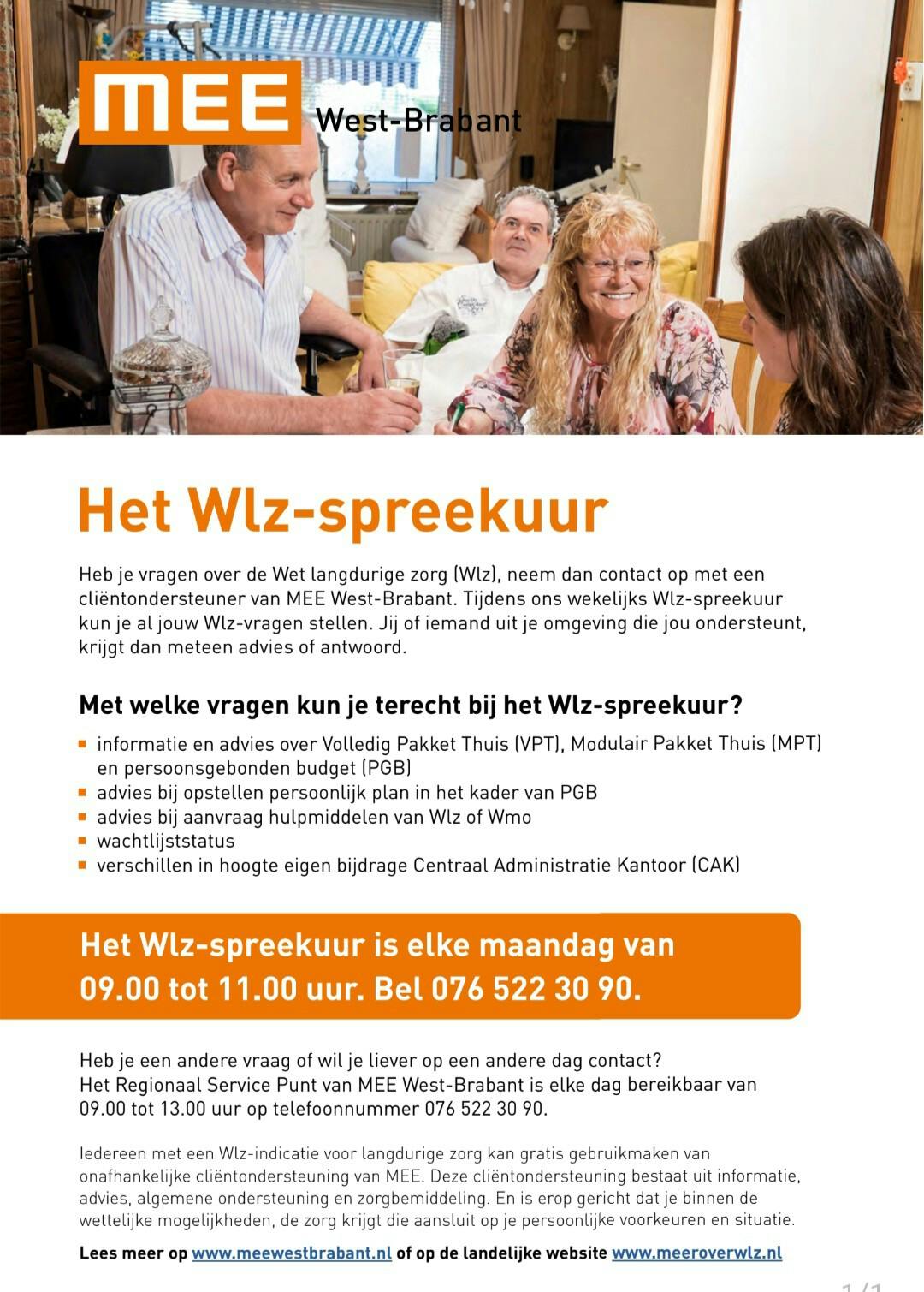 Het Wlz-spreekuur | In Berichten Op OnsAlphenChaam.nl