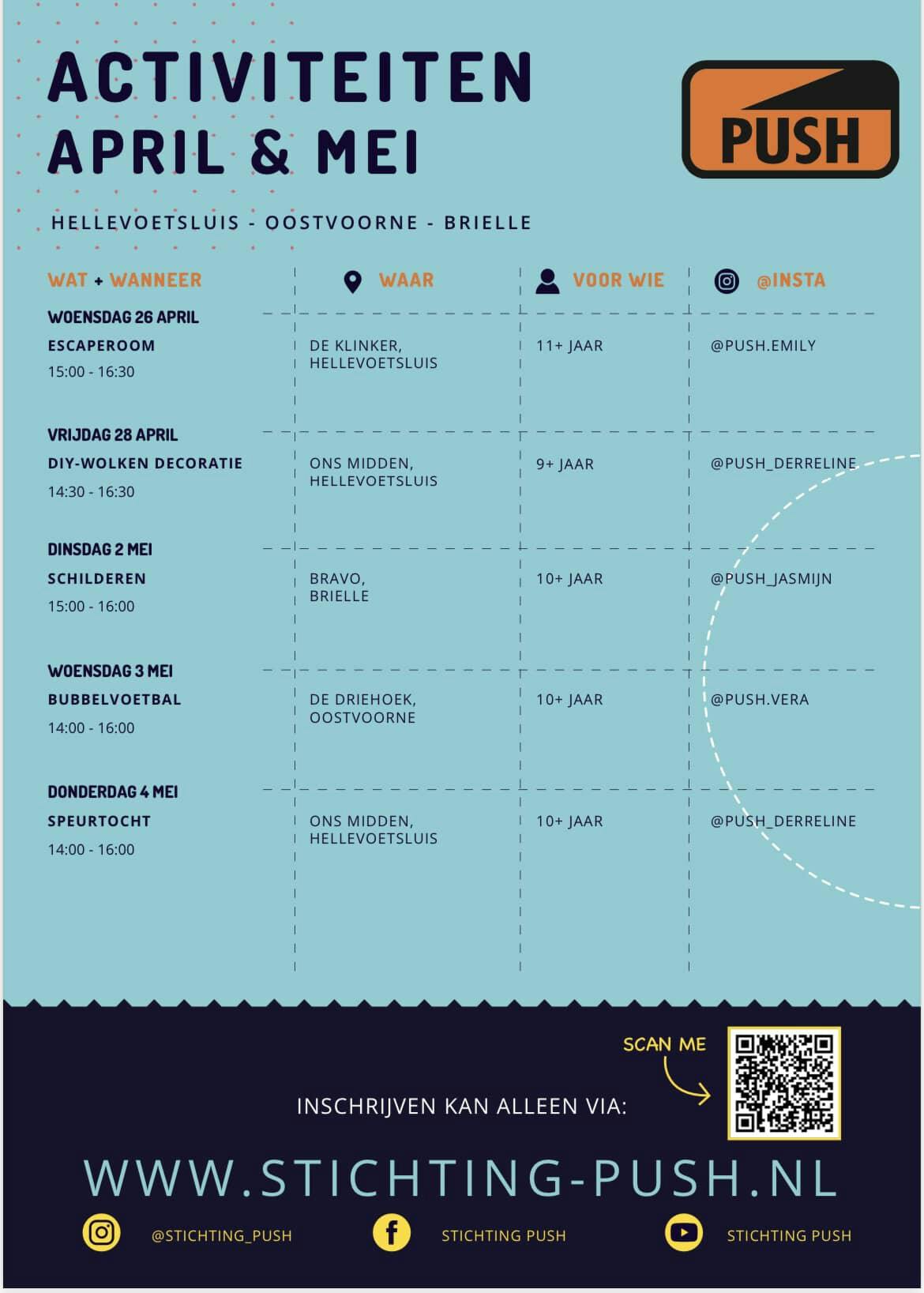 Vakantie-activiteiten Stichting PUSH