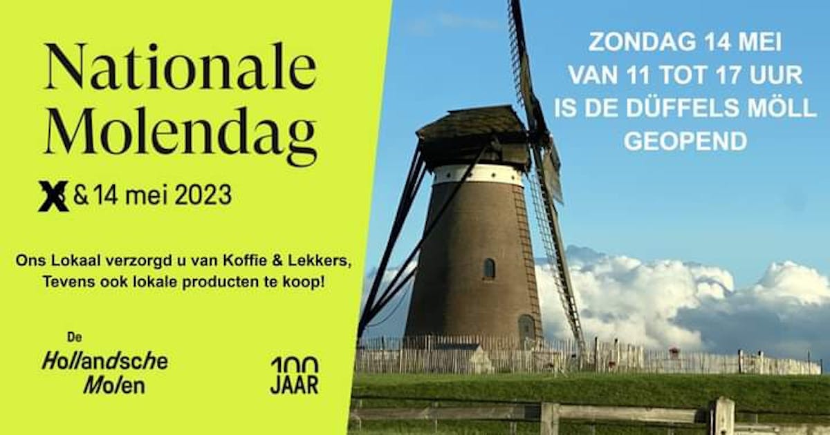 Bezoek de molen op 14 mei Molendag in berichten op MijnStokkum