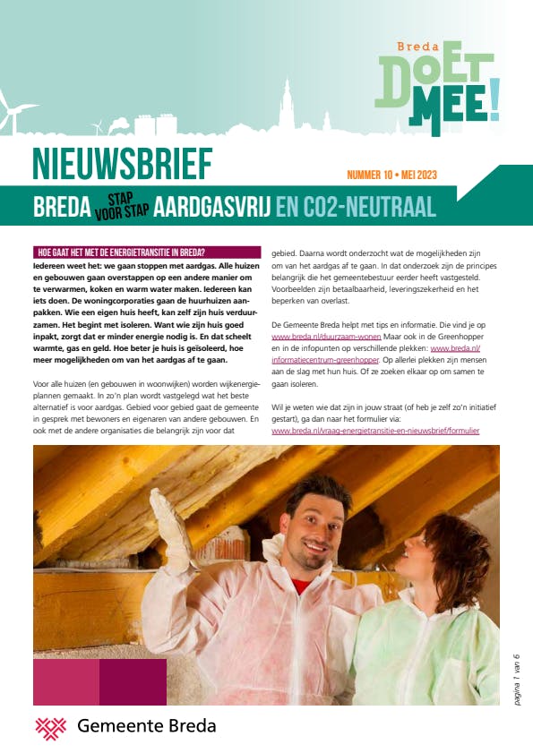 Nieuwsbrief van Breda