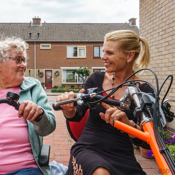Mooi duo op de duo-fiets