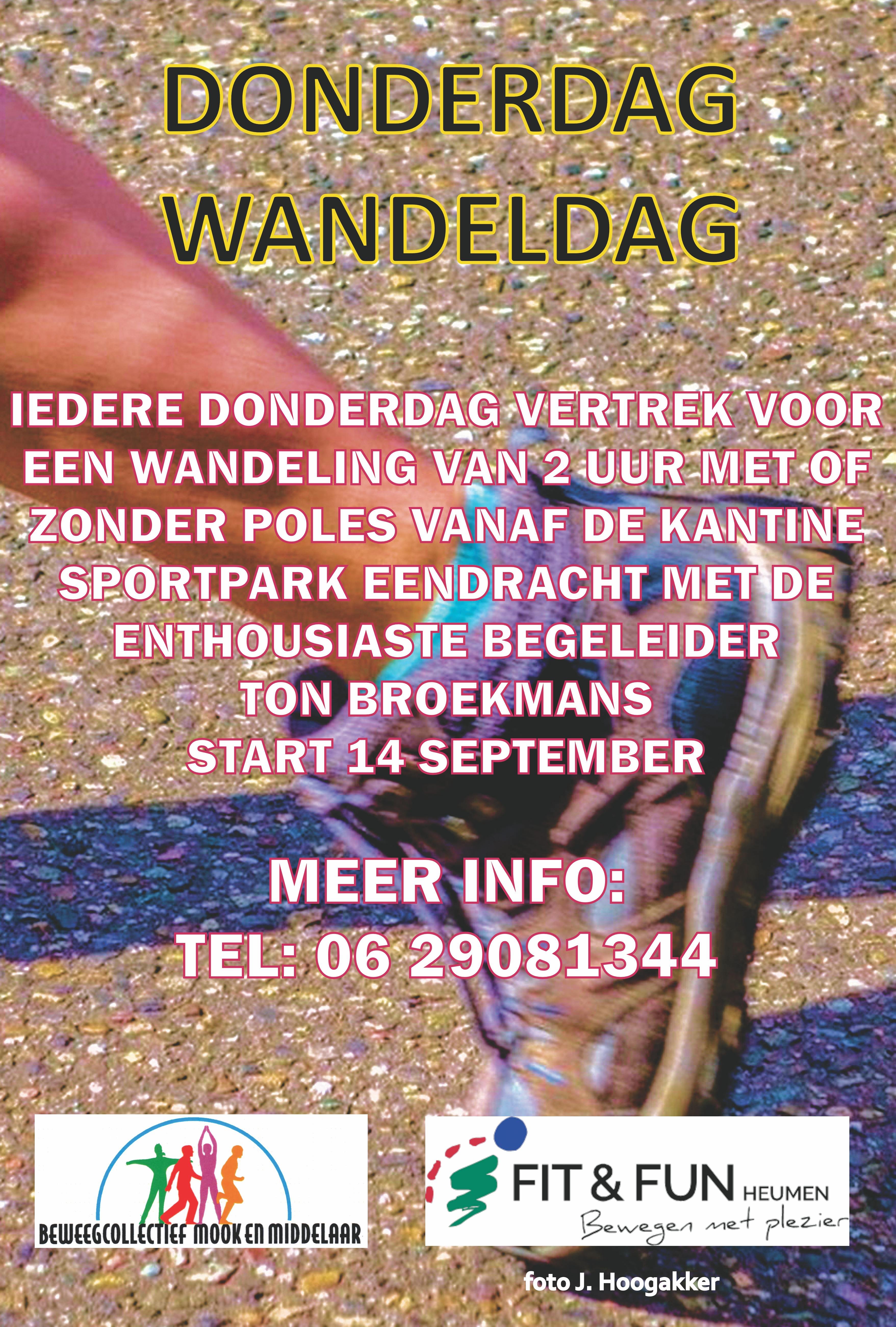 Donderdag wandeldag