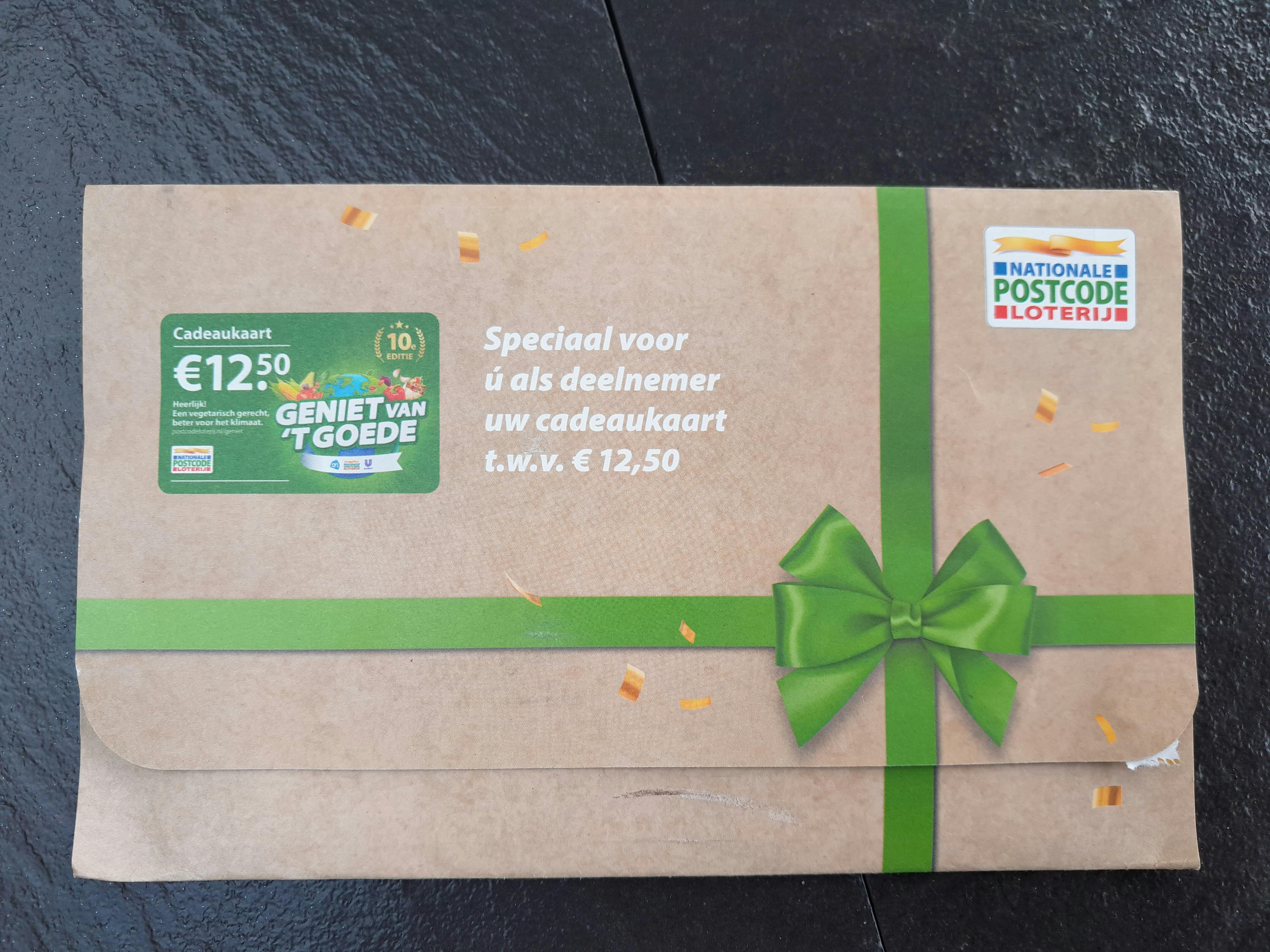 Steun de Voedselbank met je postcodeloterij Cadeau kaart ! in