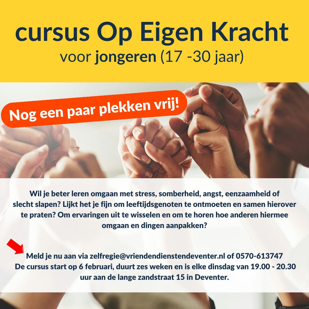 Cursus Op Eigen Kracht Voor Jongeren (17 -30 Jaar) | In Berichten Op ...