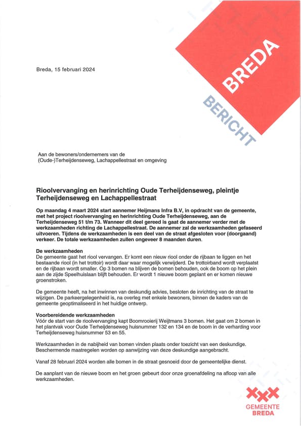 Herinrichting Oude Terheijdenseweg en omgeving