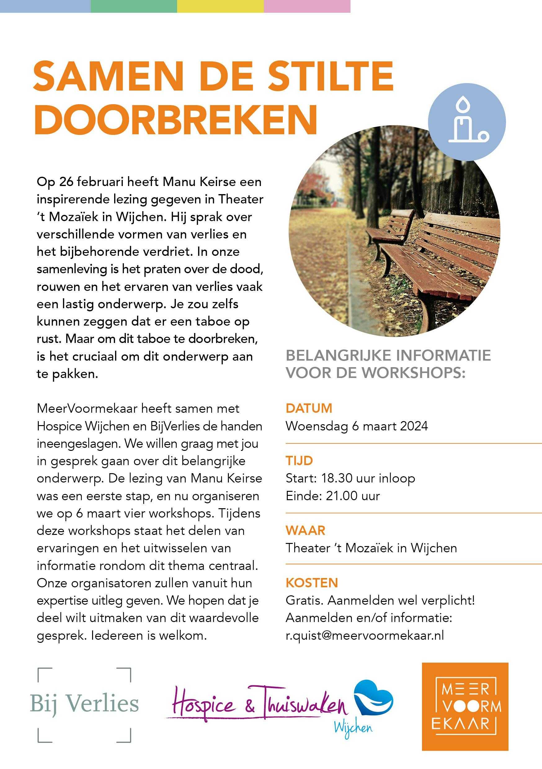 Workshops N.a.v. De Lezing Manu Keirse Over Rouw & Verlies | In ...