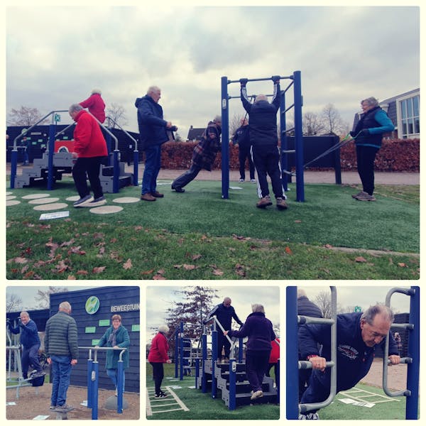 Onder begeleiding trainen in Beweegtuin De Mortel