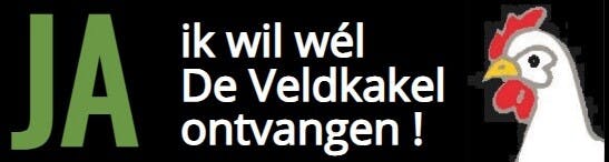 Ja, ik wil De Veldkakel WEL ontvangen brievenbussticker