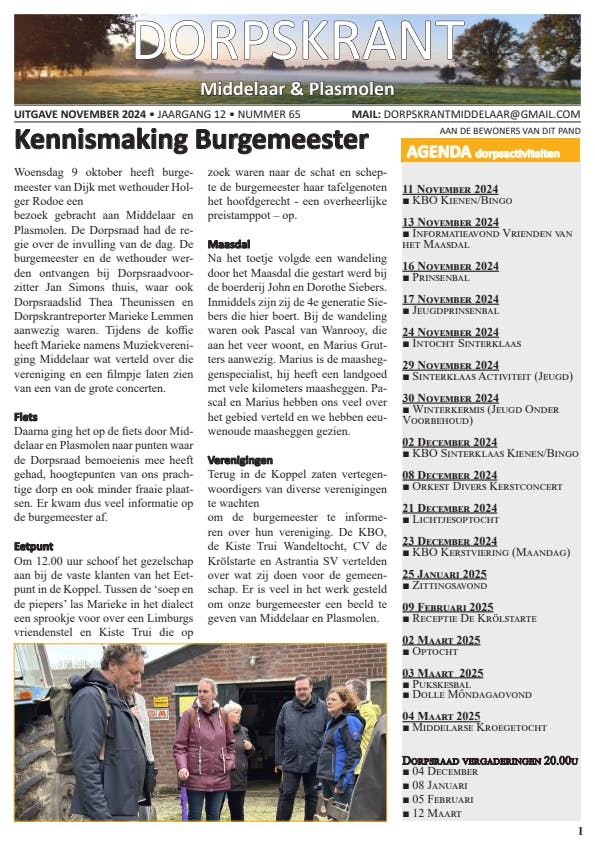 Dorpskrant 65 Middelaar en Plasmolen