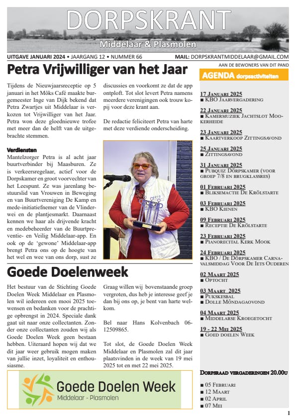 Dorpskrant 66 2025 Middelaar en Plasmolen