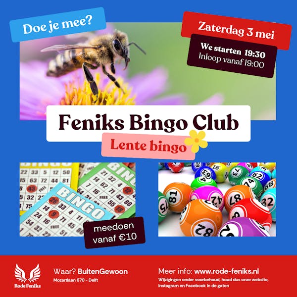 3 mei: bingomiddag bij BuitenGewoon!