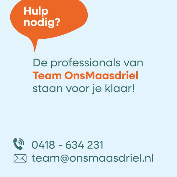 Team OnsMaasdriel staat voor je klaar!