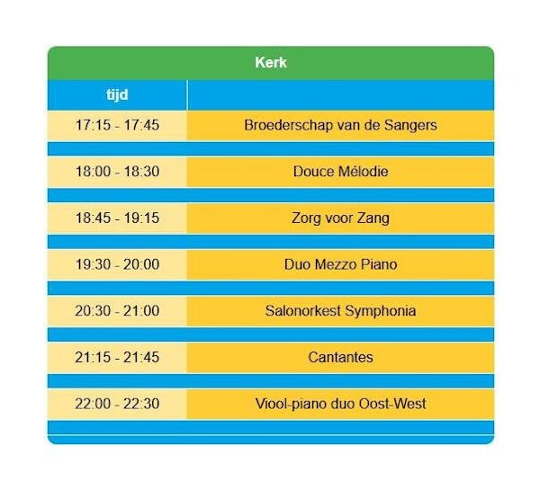 Programma Kerk