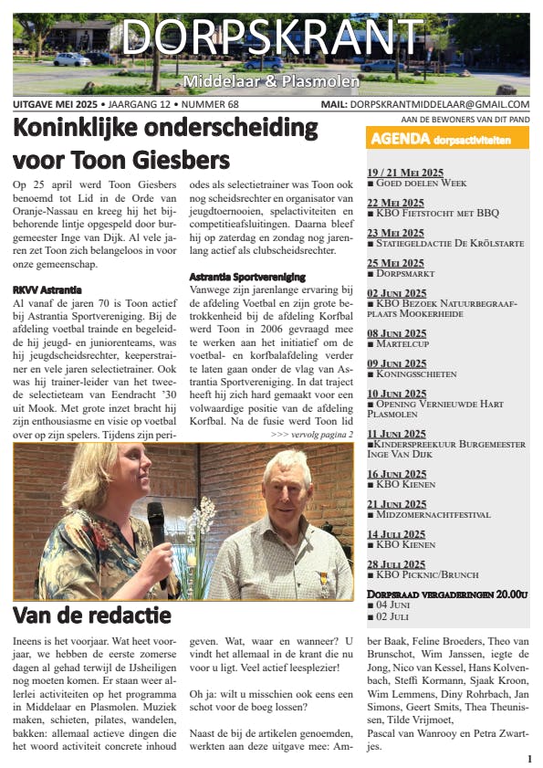 Dorpskrant 68 Middelaar Plamolen