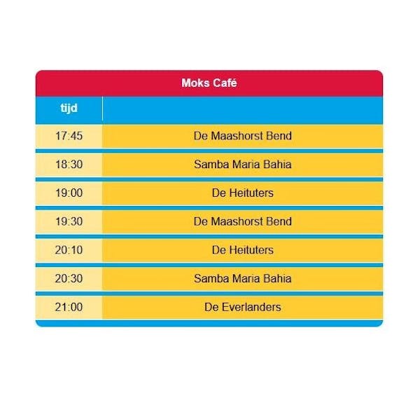 Programma Môks Café