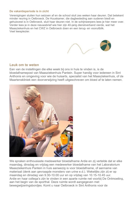 Nieuwsbrief Oelbroeck juni 2025