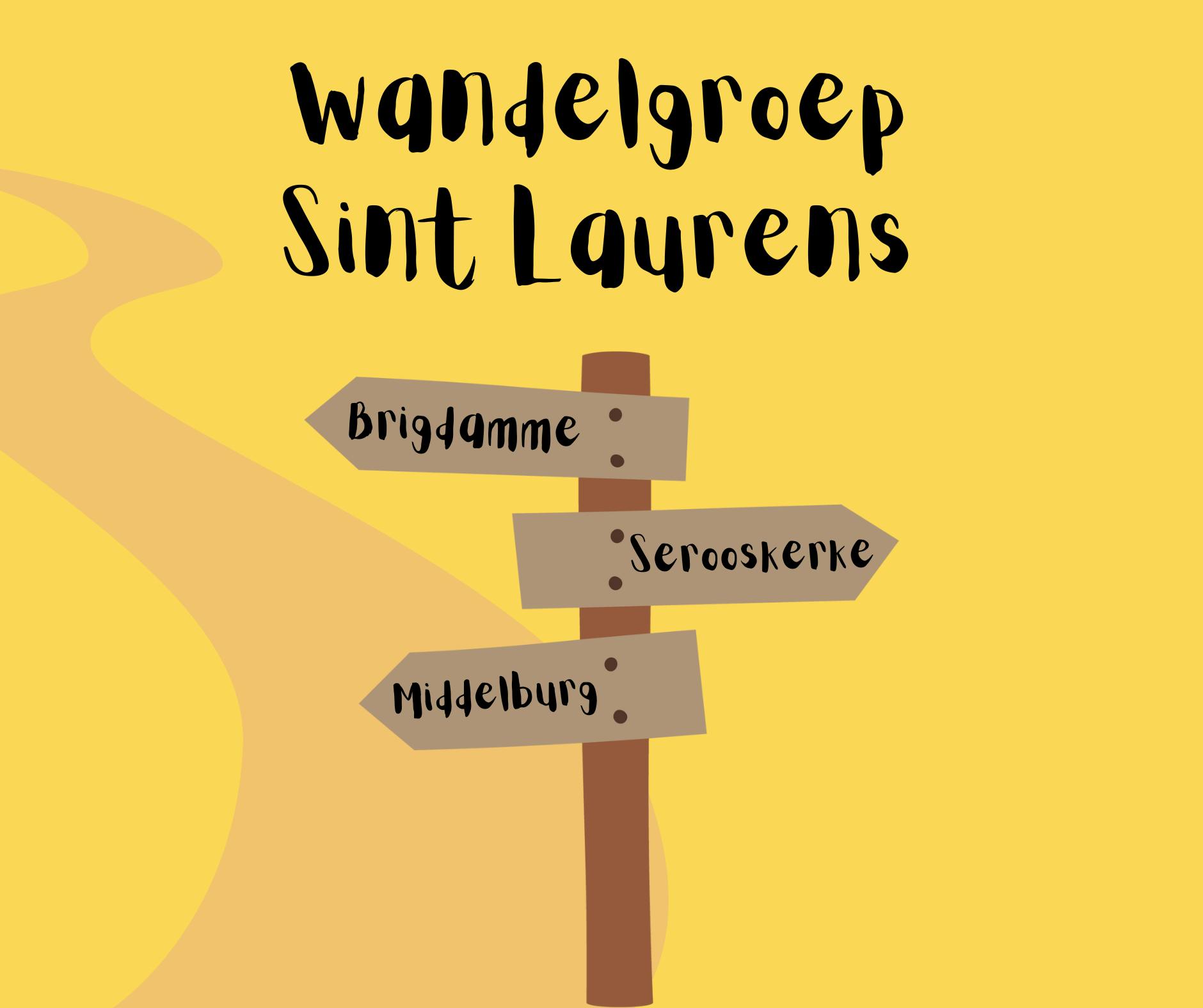 Wandelgroep in Sint Laurens