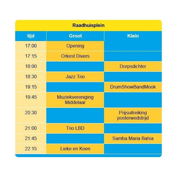 Programma Plein