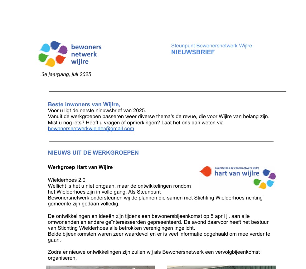 Nieuwsbrief juli 2025