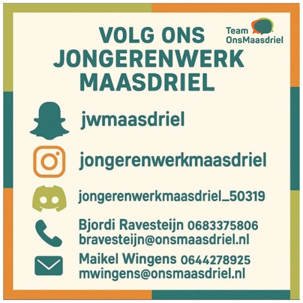 Social media Jongerenwerk Maasdriel