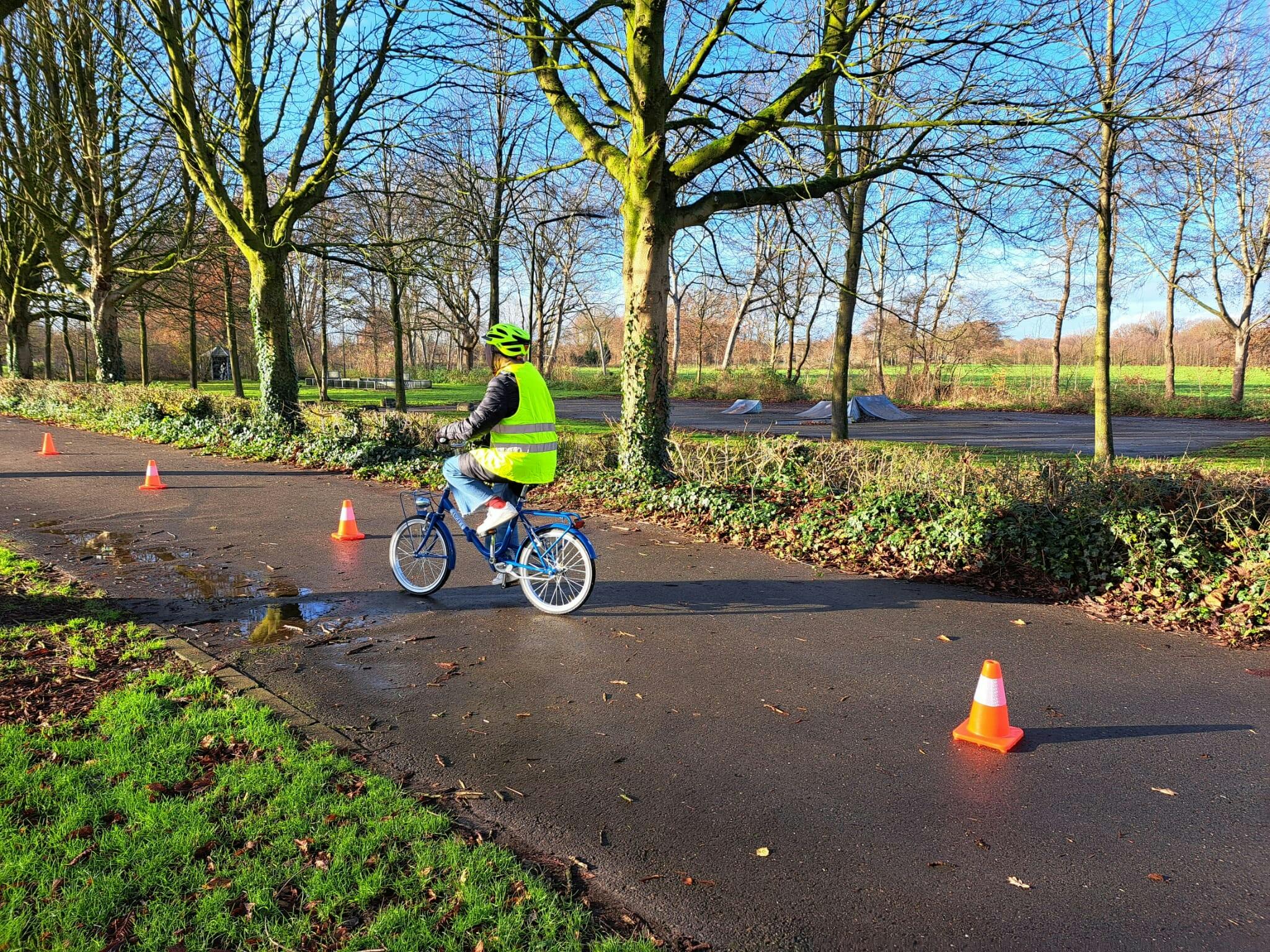 Fietsles in Oisterwijk. 