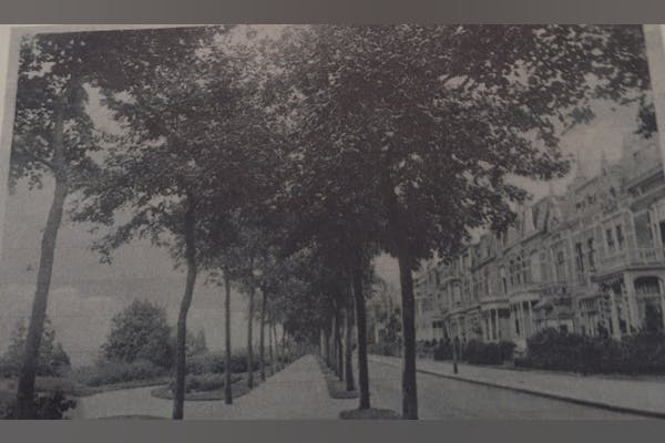 De Batavierenweg gezien vanuit de Reinaldstraat in oostelijke richting. 1920-1930 Fotocollectie RAN nr. F 12423