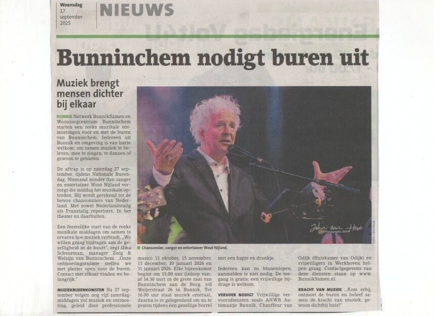 Samenwerking Bunninchem en Bunnikse gemeenschap