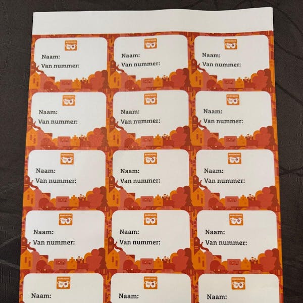 Help ons met stickervellen