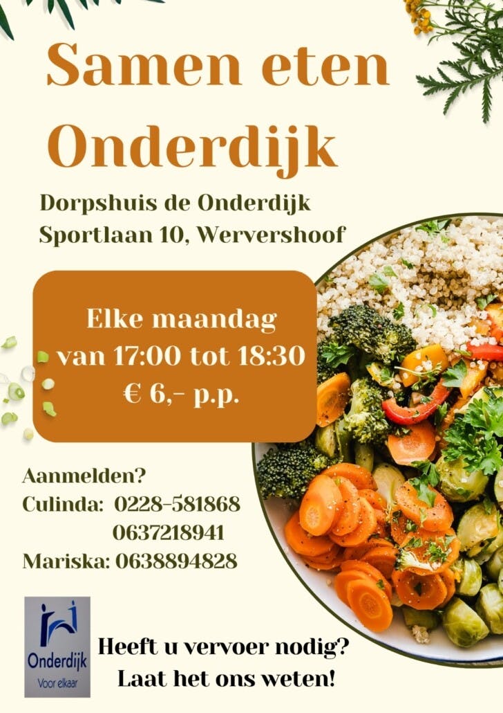 Samen eten Onderdijk