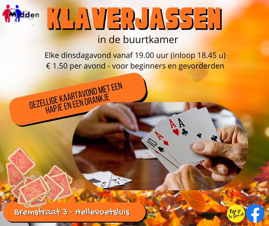 Klaverjassen in Buurtkamer Ons Midden