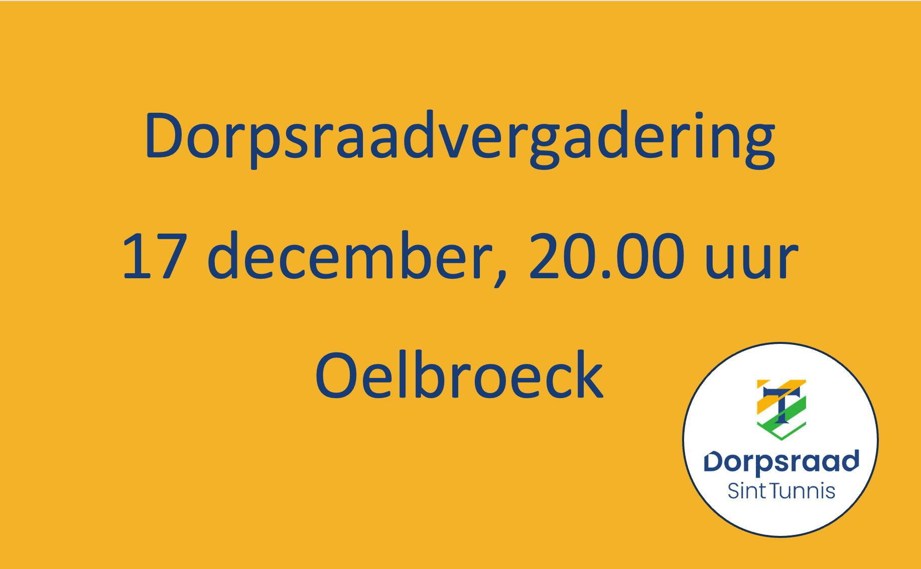Openbare Dorpsraadvergadering Sint Tunnis