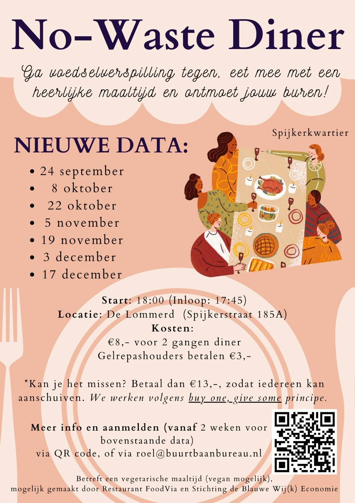 Kom gezellig eten bij de No-Waste diners