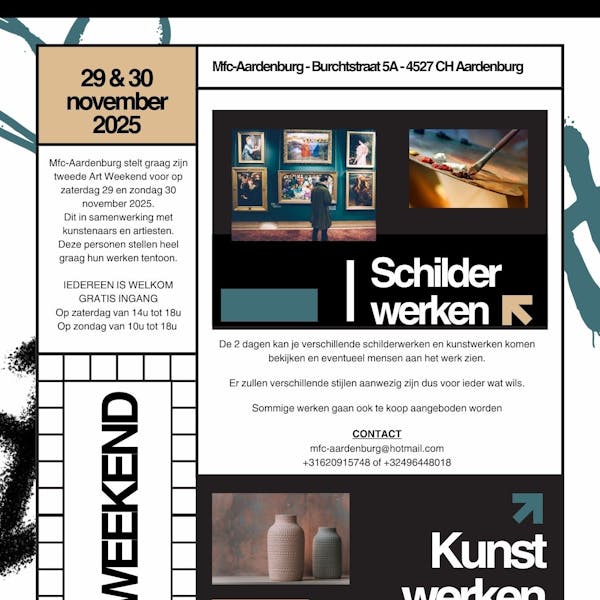 Ontdek verborgen talenten tijdens het Art Weekend in MFC Rodanborgh, Aardenburg