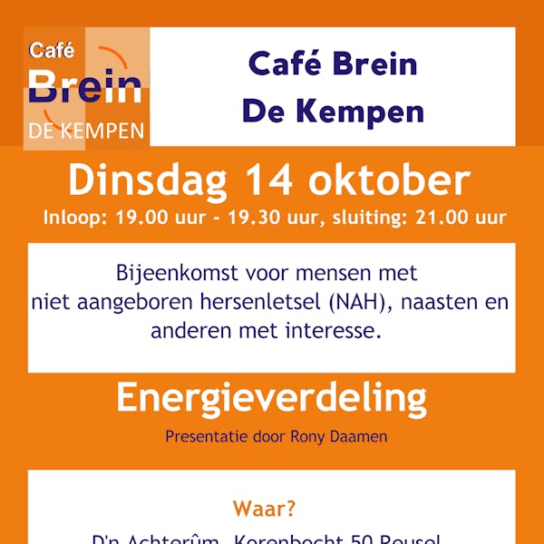 In gesprek over NAH bij Café Brein
