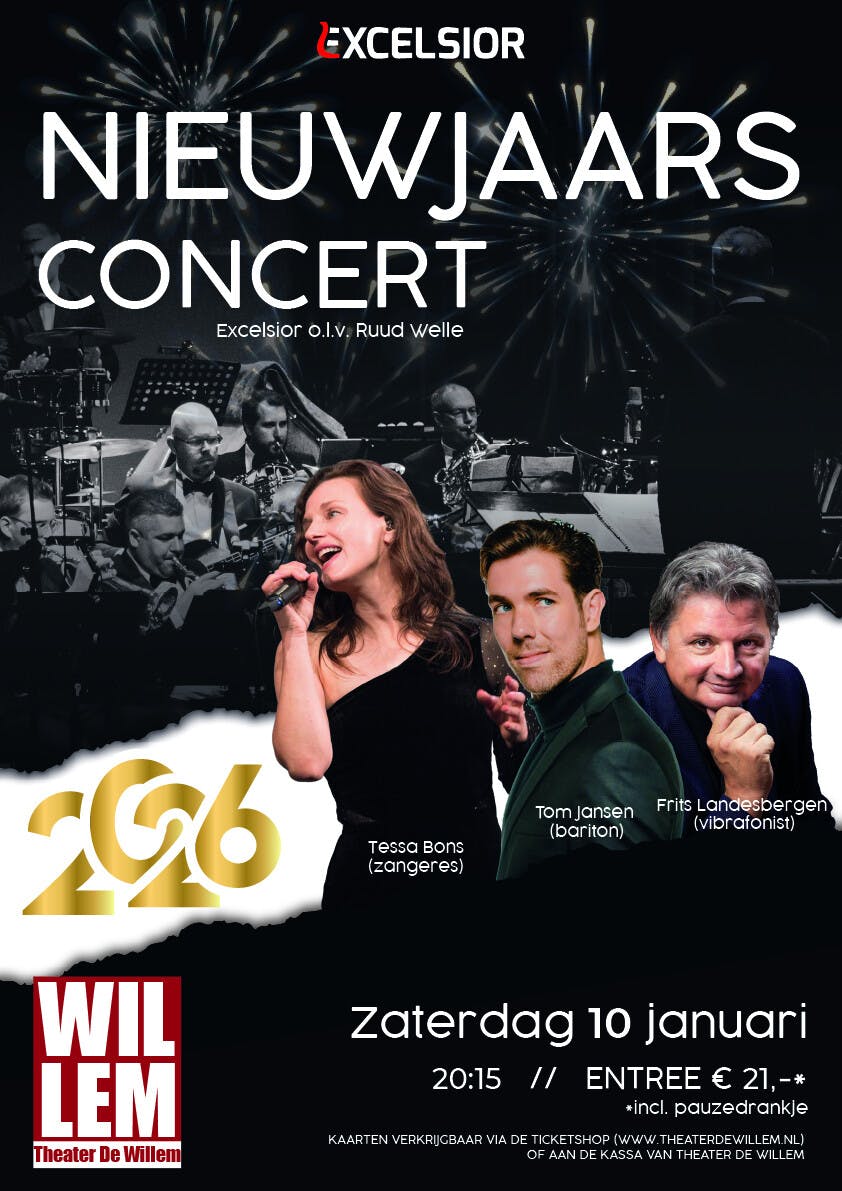 Excelsior luidt 2026 in met feestelijk nieuwjaarsconcert in Theater De Willem