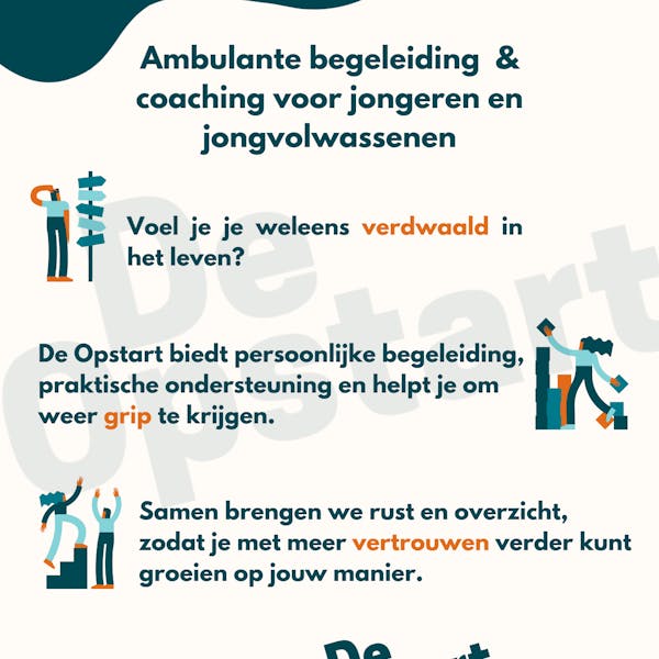 Begeleiding en coaching voor jongeren en jongvolwassenen die vastlopen.
