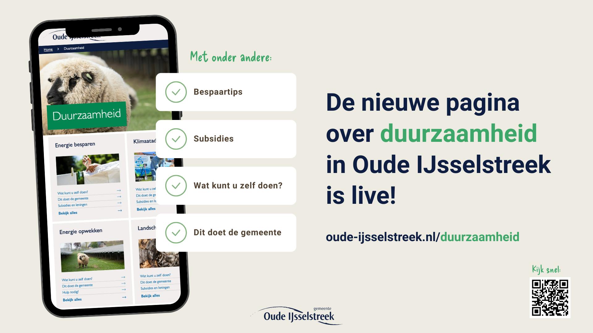 Nieuwe webpagina's 'Duurzaamheid in Oude IJsselstreek' live