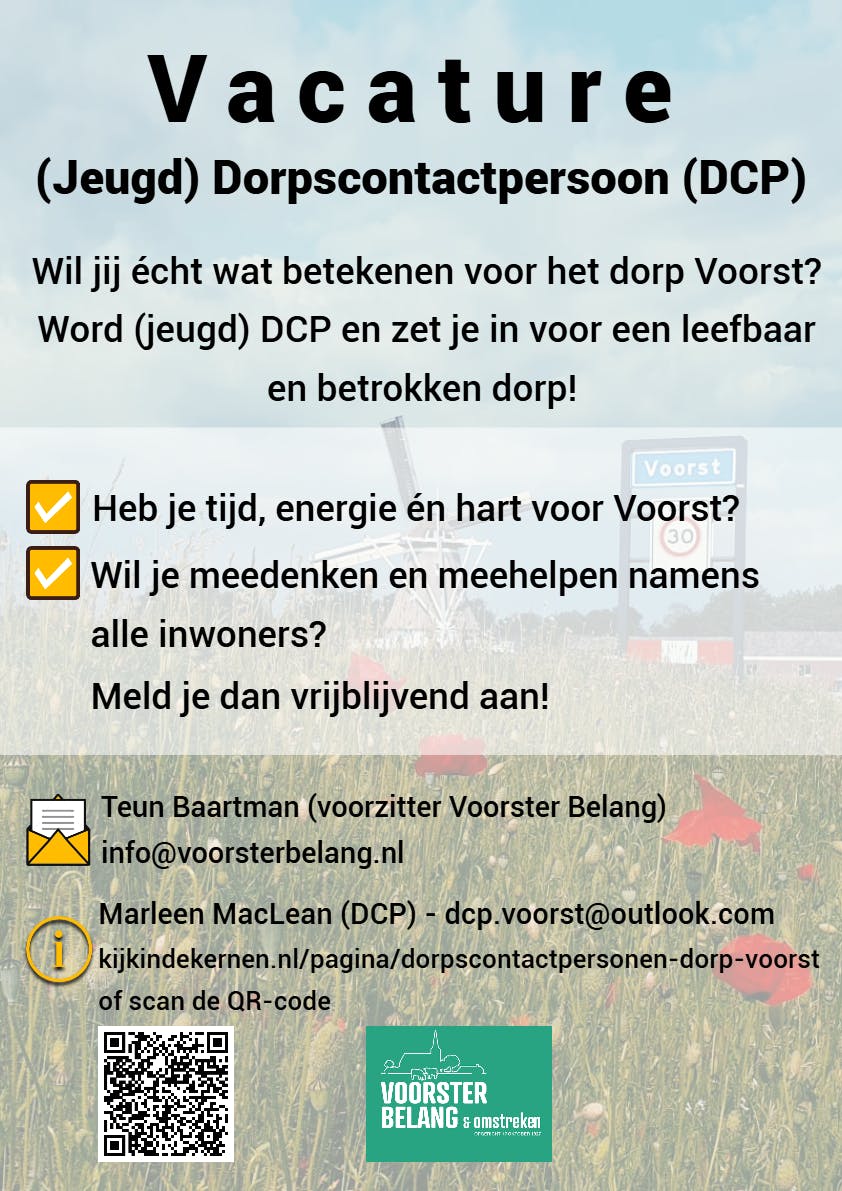 Vacature (jeugd) Dorpscontactpersoon
