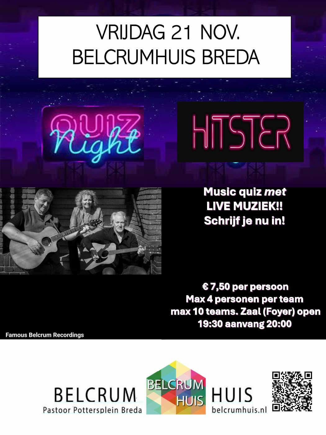 Hitster Quiz met Live Muziek door band Belcrum Recordings 